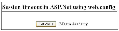 how to set session timeout time in asp net web config