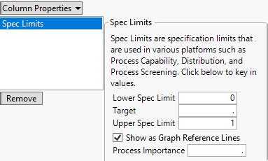 how to set spec limits
