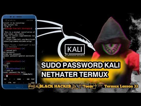how to set sudo password in kali linux
