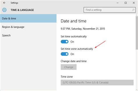 how to set system time to automatic