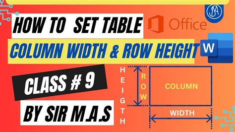 How To Set Table Column Height In