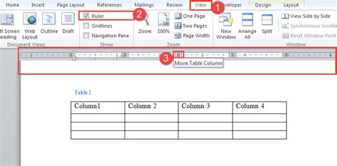 How To Set Table Column Width In Word