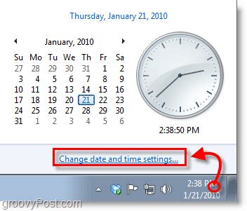 how to set time on computer windows 7
