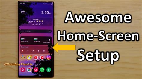 how to set time on home screen in samsung