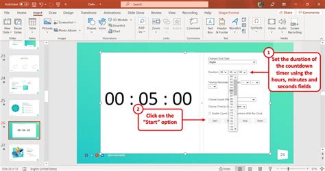 how to set time on slides in powerpoint