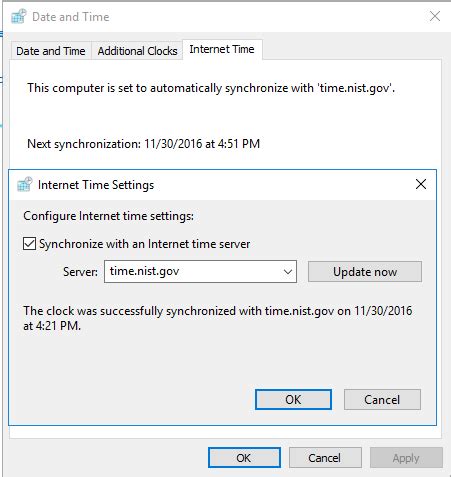 How To Set Time Sync On Server 2016