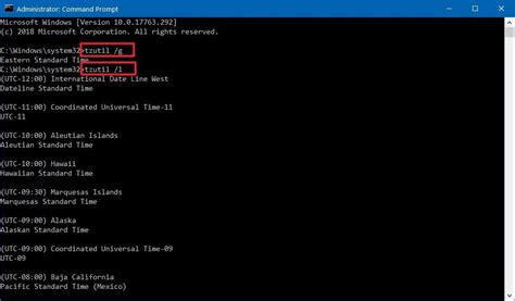 how to set time zone from command line