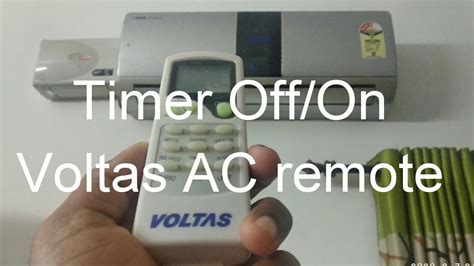 How To Set Timer In Voltas Ac Without Remote