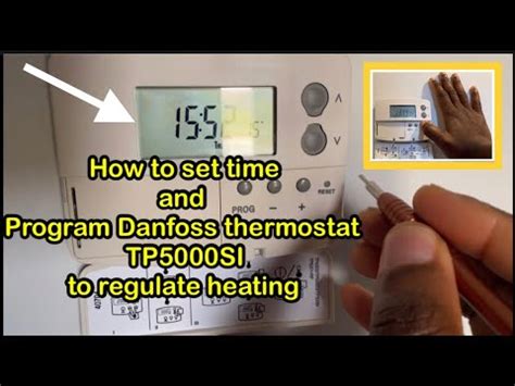 how to set timer on danfoss thermostat