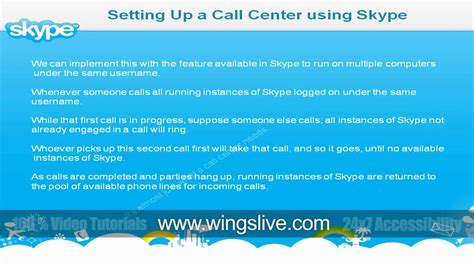 how to set up a call center on skype