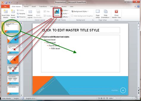 how to set up a default template in powerpoint