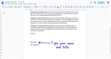 how to set up a letter in google docs