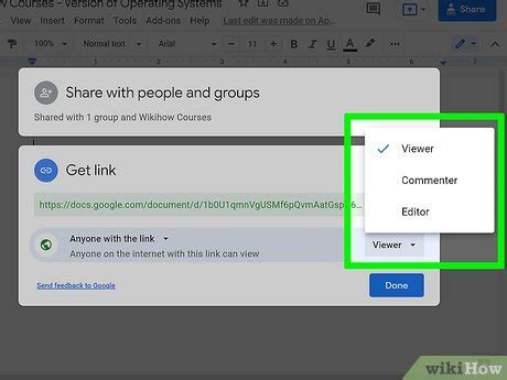 how to set up a shared google docs