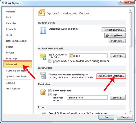 how to set up auto archive in outlook