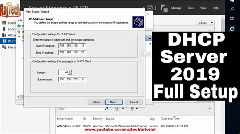 how to set up dhcp server windows