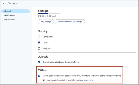 how to set up google docs offline