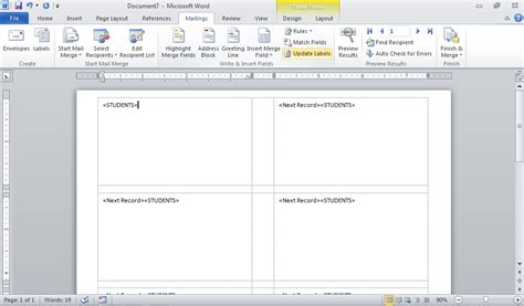 How To Set Up Labels In Word 2010