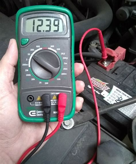 how to set up multimeter to test car battery