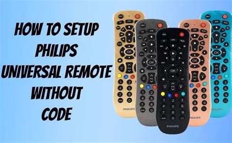 how to setup a universal remote without a code