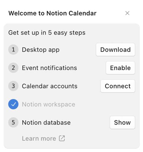 how to setup notion calendar