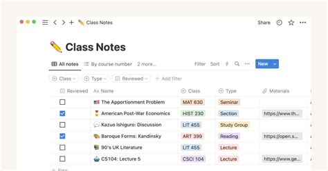 how to setup notion for school