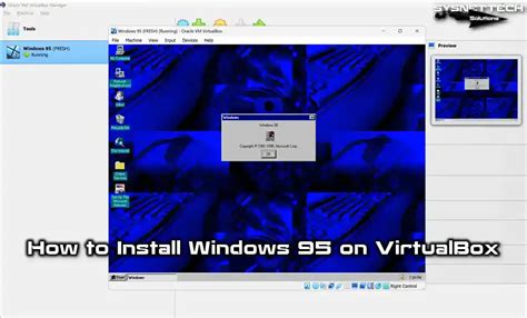 how to setup windows 95 on virtualbox