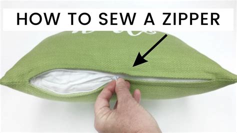 how to sew a zipper in a pillow