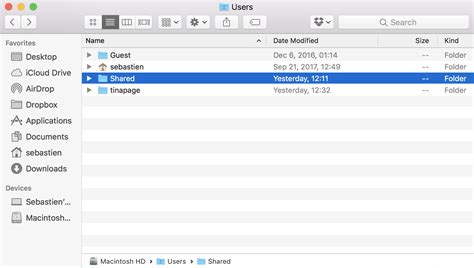 how to share a folder between two users on macbook