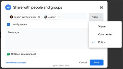 how to share a google doc with a group