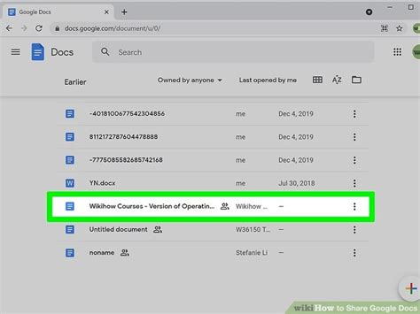 how to share a google docs folder with someone