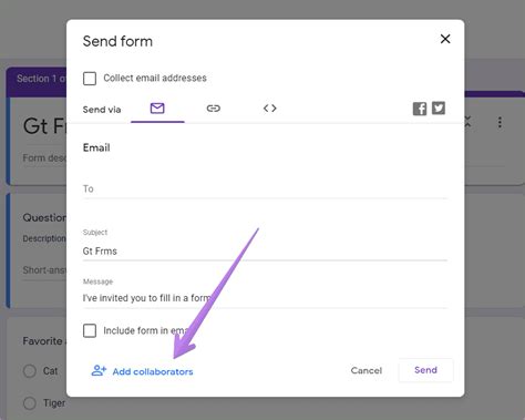 how to share a google form with someone to edit