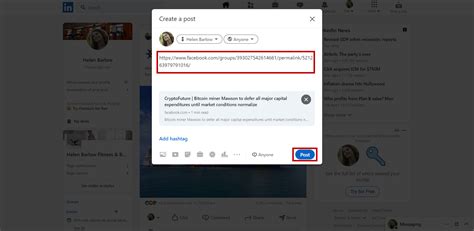 how to share a link on linkedin post