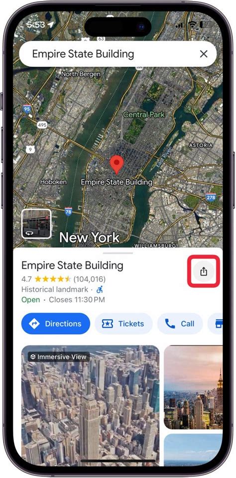 how to share a pin from google maps