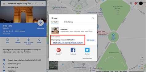 how to share address on google maps