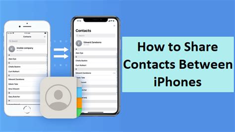 how to share contacts between iphones without icloud