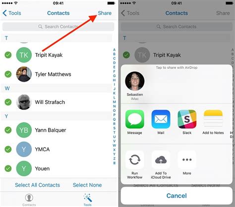 how to share contacts from android to iphone without icloud