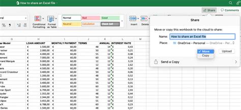 how to share excel file for multiple users in teams