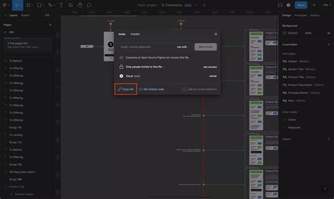 how to share figma file with client