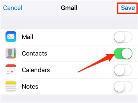 how to share iphone contacts to gmail