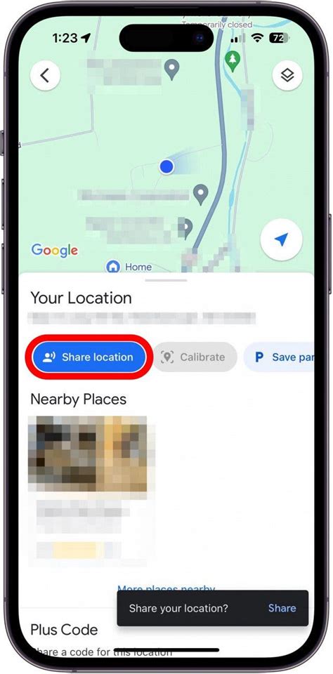 how to share location indefinitely from iphone to android