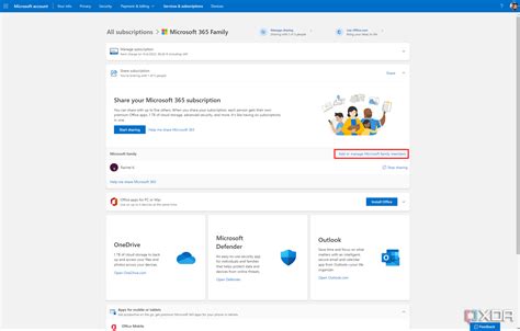 how to share microsoft 365 family