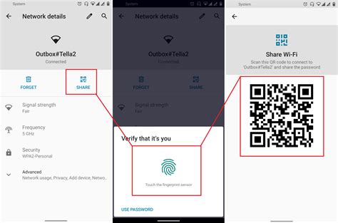 how to share my wifi password with qr code