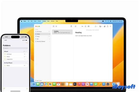 how to share notes between iphone and macbook