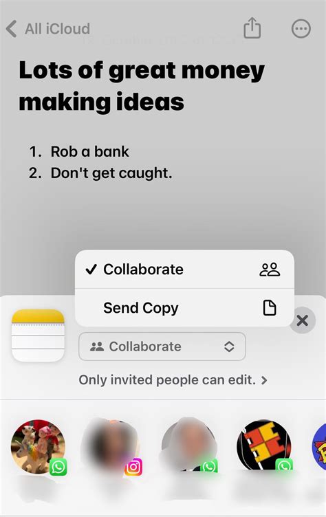 how to share notes with someone on android