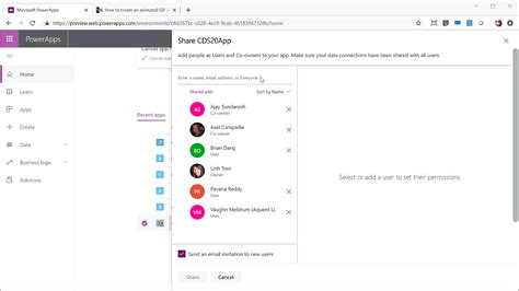 how to share powerapps with multiple users