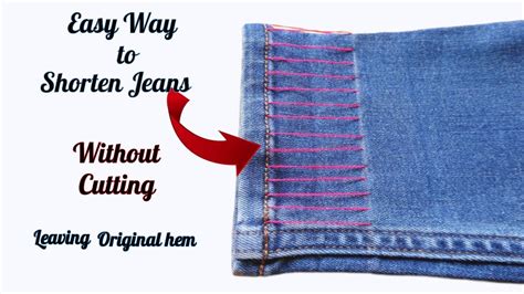 How To Shorten Jeans On A Sewing Machine