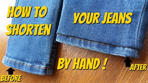 how to shorten jeans without sewing