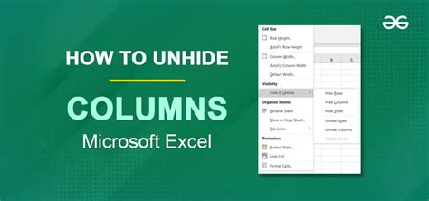 how to show all hide columns in excel