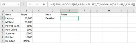 how to show blank instead of na in excel