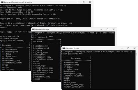how to show database in mysql command line